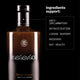 Bottle of Rasasvada Black Ginger with listed ingredient benefits on a black background